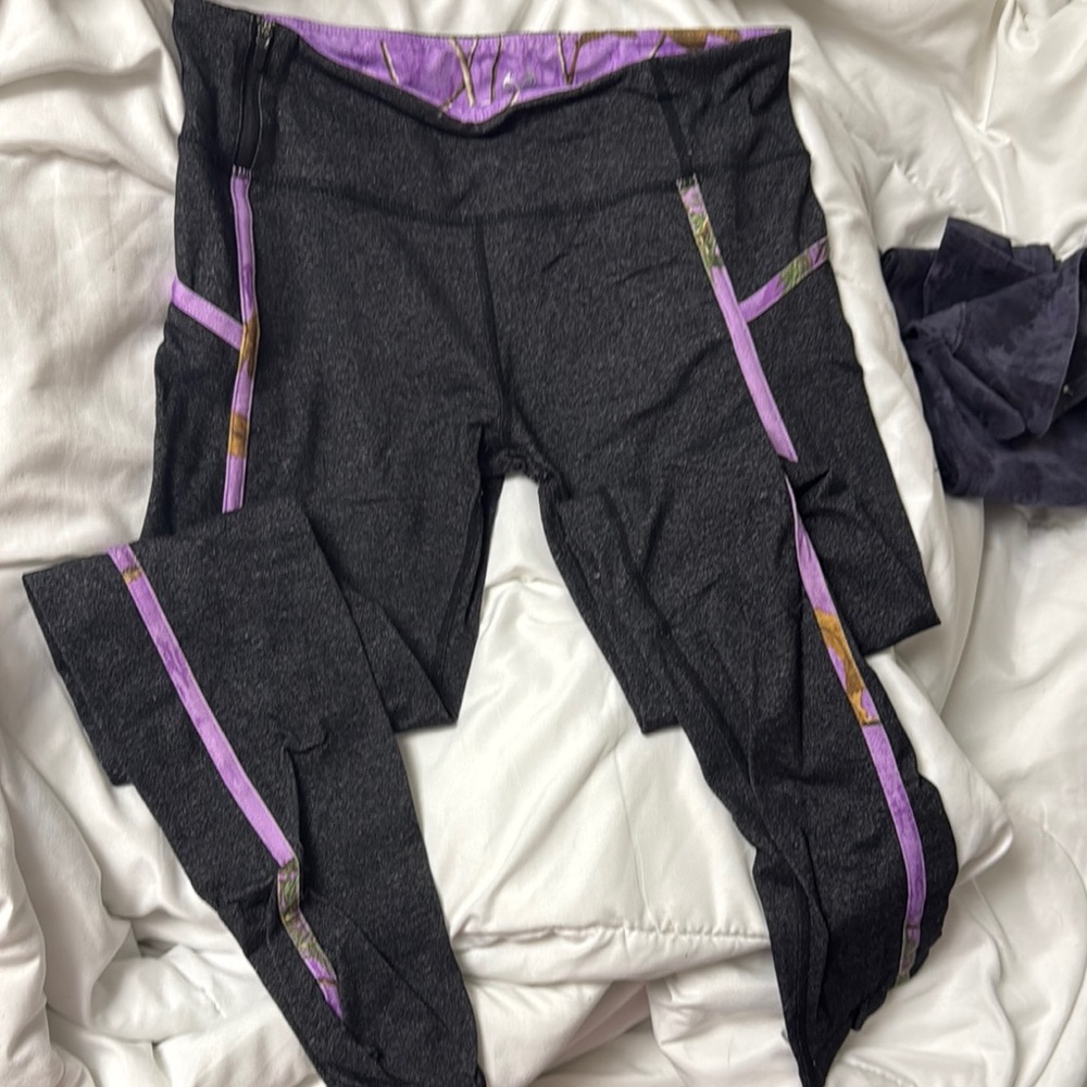 Kids Black and Purple Leggings